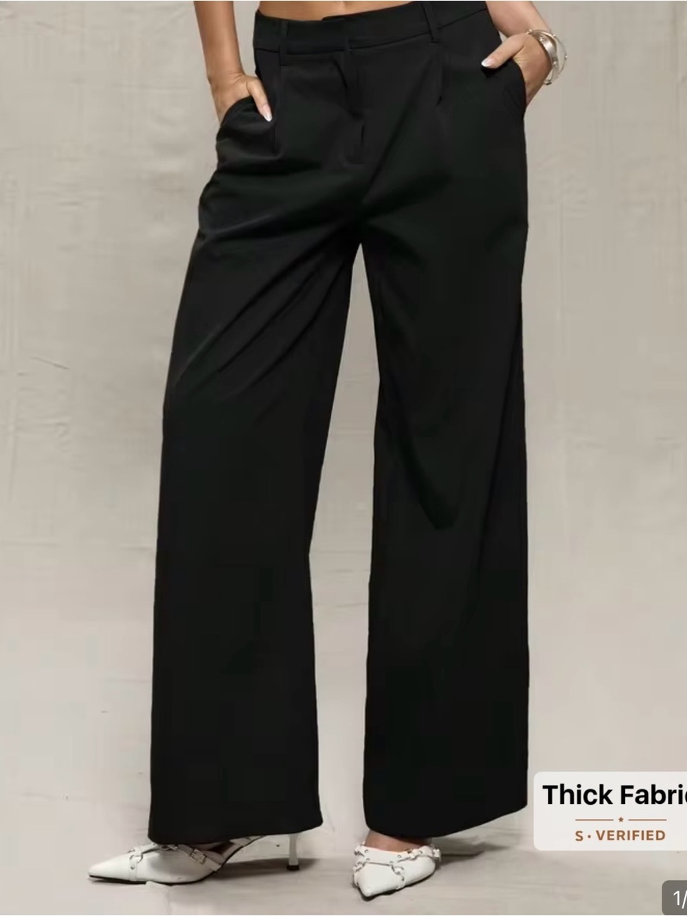 MUSERA wide leg tailored trousers